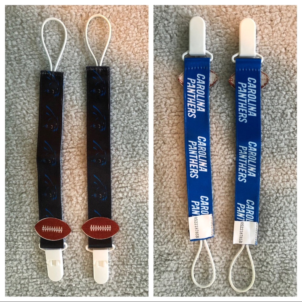 Carolina Panthers pacifier holder